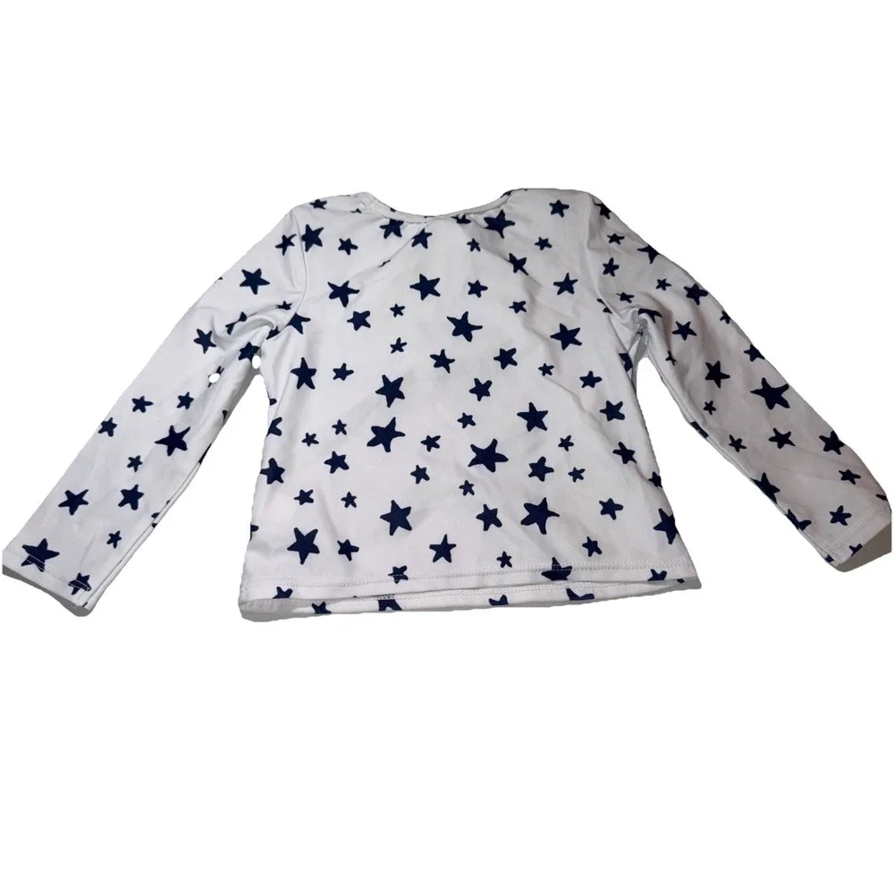 Old Navy Baby STAR RASH GUARD 12-18 Months Long Sleeve Blue‎ & White Boy Or Girl
